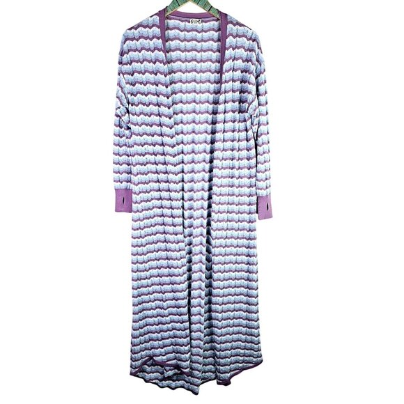 Intimately Free People Lounge Swift Open Cardigan Duster Chevron Print, Sz M - Picture 3 of 10